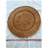 Image 1 : Intricate, detail carved wooden plate from Ukraine. 13.25” (34 cm) diameter. Deep crack in 