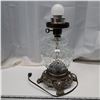 Image 1 : Antique electric lamp- works good- 16" tall