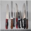 Image 1 : Assortment of 8 kitchen knives(in good condition)
