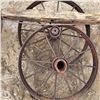 Image 2 : 4 vintage steel wagon wheels