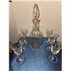 Image 2 : 1. Decanter and 6 Etched Sherry Glasses