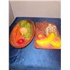 Image 4 : 5. Chalkware 2 Pieces fruit and vegetable