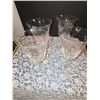 Image 3 : 32.  4 Etched Crystal Stem Glasses