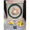 Image 1 : 35. New in Box Westclox Wall Clock with Spring Ornaments