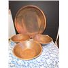 Image 3 : 38. Large Wood Salad Bowl with 3 Serving Bowls