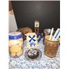Image 4 : 40. Miscellaneous Box 2 Candle, small clock, Pickled Bums, etc