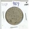 Image 1 : 1909 NFLD silver 50 cents coin -F(imp)