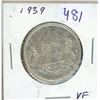 Image 1 : 1939 canadian silver 50 cents coin