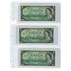 Image 1 : Lot of 3x1967 canadian $1 bills