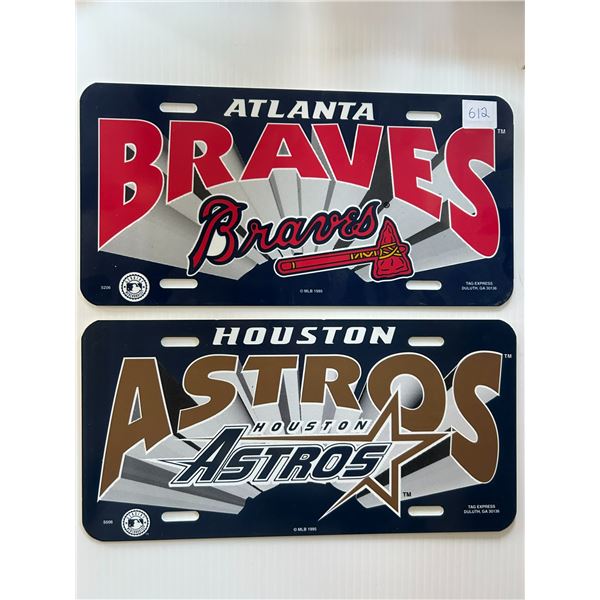 Atlanta Braves / Houston Astros - Licence Plates