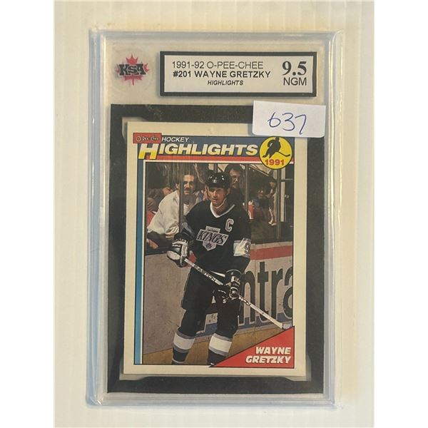 1991-92 - OPC - Wayne Gretzky - Highlights - Graded Near Gem Mint