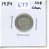 Image 1 : 1934 Canadian Silver Ten Cents