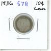 Image 1 : 1936 Canadian Silver Ten Cents