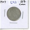 Image 1 : 1907 Canadian Silver Twenty Five Cents