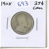 Image 1 : 1908 Canadian Silver Twenty Five Cents