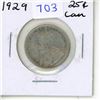 Image 1 : 1929 Canadian Silver Twenty Five Cents