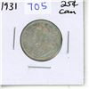 Image 1 : 1931 Canadian Silver Twenty Five Cents