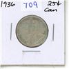 Image 1 : 1936 Canadian Silver Twenty Five Cents