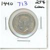 Image 1 : 1940 Canadian Silver Twenty Five Cents