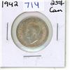 Image 1 : 1942 Canadian Silver Twenty Five Cents