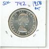 Image 1 : 1958 Canadian Silver Fifty Cents - Dot