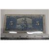 Image 2 : 1937 Canadian 5 Dollar Bill Bilingual Series Feat. King George VI