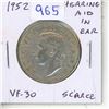 Image 1 : 1952 Hearing Aid Silver 50 Cents. Last issue of King George VI. Hearing Aid is the result of a Die C