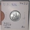 Image 1 : U.S. 1943D zinc-coated steel Lincoln Cent. Denver Mint. BU.