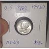 Image 1 : U.S. 1943D Silver Mercury Dime. Denver Mint. MS-63.