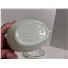 Image 2 : Woodland milk glass gray boat & plate