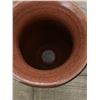 Image 2 : artisan signed primitive brown and clay pitcher - decorated wiht hand painted traditional scandi des