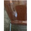 Image 4 : artisan signed primitive brown and clay pitcher - decorated wiht hand painted traditional scandi des