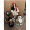 Image 2 : Spanish matador, three perfume holders, two replacement clocks - black one is new and never used the