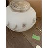 Image 2 : Iridescent lamp shades , one 1950 shade wit embossed roses