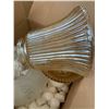Image 5 : Iridescent lamp shades , one 1950 shade wit embossed roses