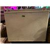 Image 1 : small white 1960 hamper with seat and casters