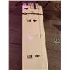 Image 2 : 1940 wall mount lamp white with highlights- in good condition . small dark wood lamp with fringed sh