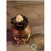 Image 2 : Very heavy small copper oil lamp with new wick and glass chimney