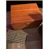 Image 4 : 1960 leather boots, cedar box and comb/mirror set