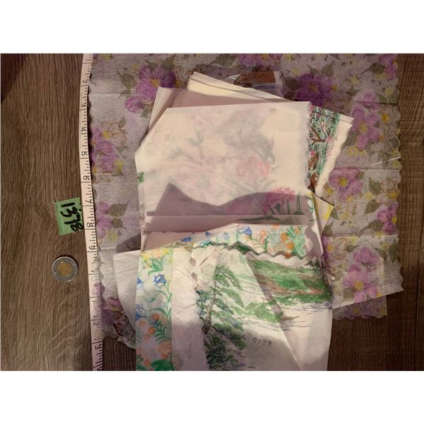 assorted fabric items