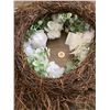 Image 3 : Multi floral wreath- roses, magnolia, eucalyptus, berries on a straw branch backing - a lovwrlycaddi