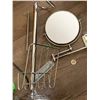 Image 3 : Chrome bathroom accessories - toilet paper, magazine rack and magnification mirror - mounting bracke