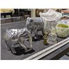 Image 2 : Glam decor- two silver elephants, two white and silver candle holders, small perfume container