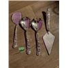 Image 2 : Silver serving utensils- pie, cake, spoon and fork - extra large size