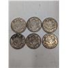 Image 1 : Canadian 1944 Silver 50 Cent Coins -6 Coins