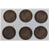 Image 1 : Canadian 1925 Pennies- 6 Coins
