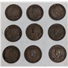 Image 2 : Canadian 1927 Pennies- 9 Coins