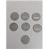 Image 1 : Canadian 1946 Nickels- 7 Coins