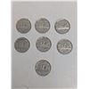 Image 2 : Canadian 1946 Nickels- 7 Coins