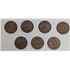 Image 1 : Canadian 1952 Pennies- 7 Coins